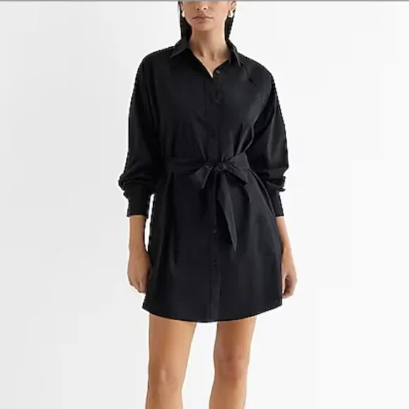 Long Sleeve Express Portofino Dress 70s Style Black Shirt Dress Soft Cotton Long Sleeve Tencel Knit Long Sleeve Express Portofino Dress 70s Style Black Shirt Dress Soft Cotton Long Sleeve Tencel Knit
